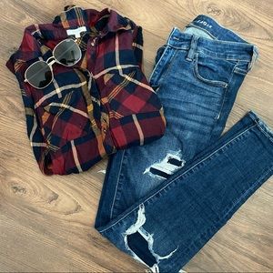 Maurices Plaid Top